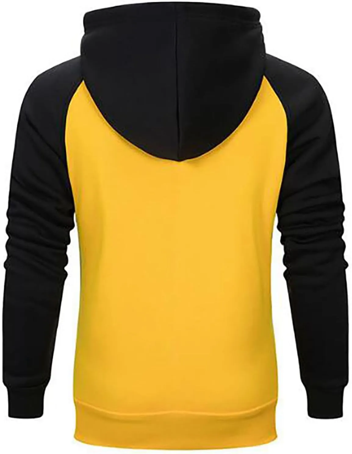 Men's Novelty Color Block Pullover Hoodie Casual Hooded Sweatshirts Full Zip Jacket with Kangaroo Pocket for Men