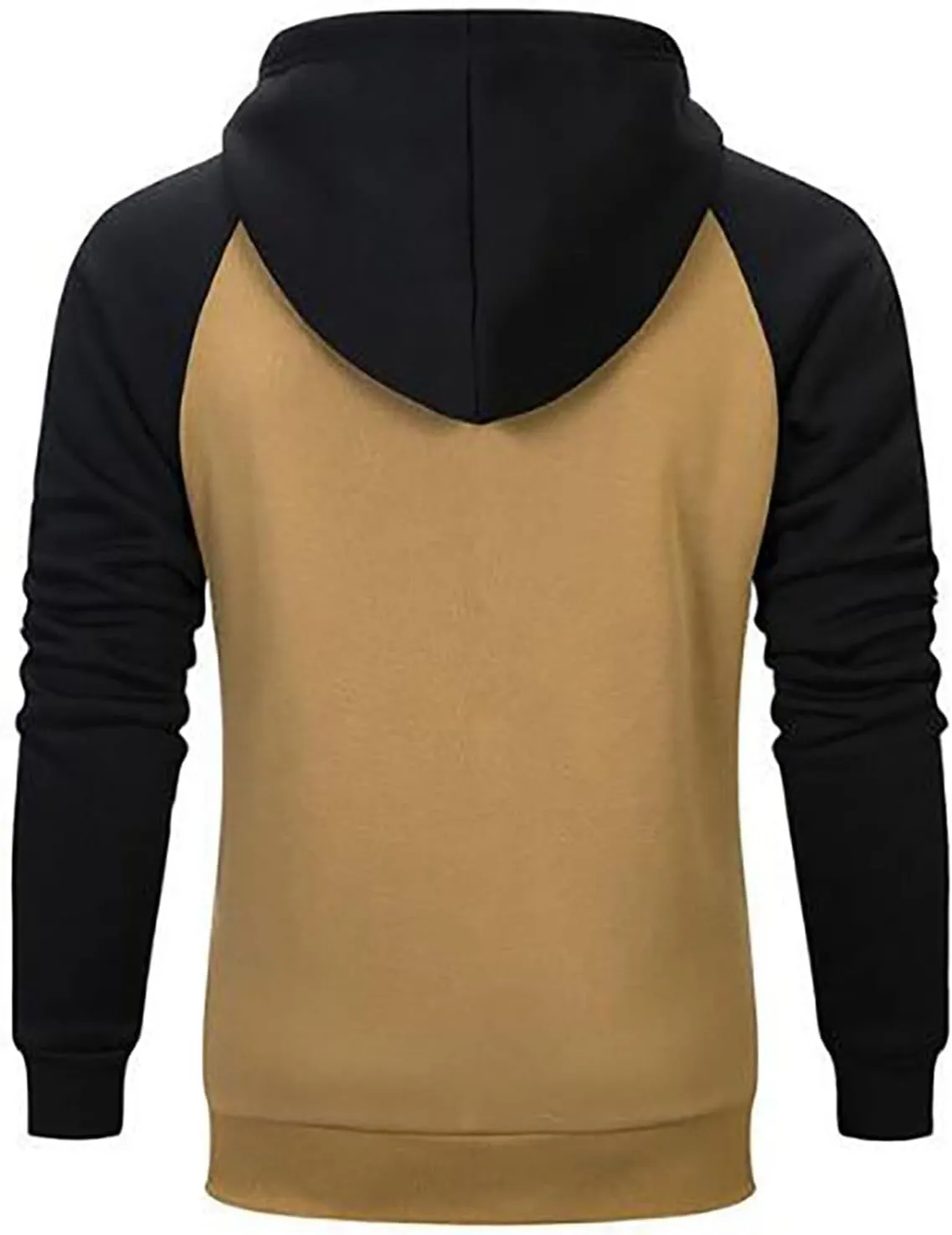 Men's Novelty Color Block Pullover Hoodie Casual Hooded Sweatshirts Full Zip Jacket with Kangaroo Pocket for Men