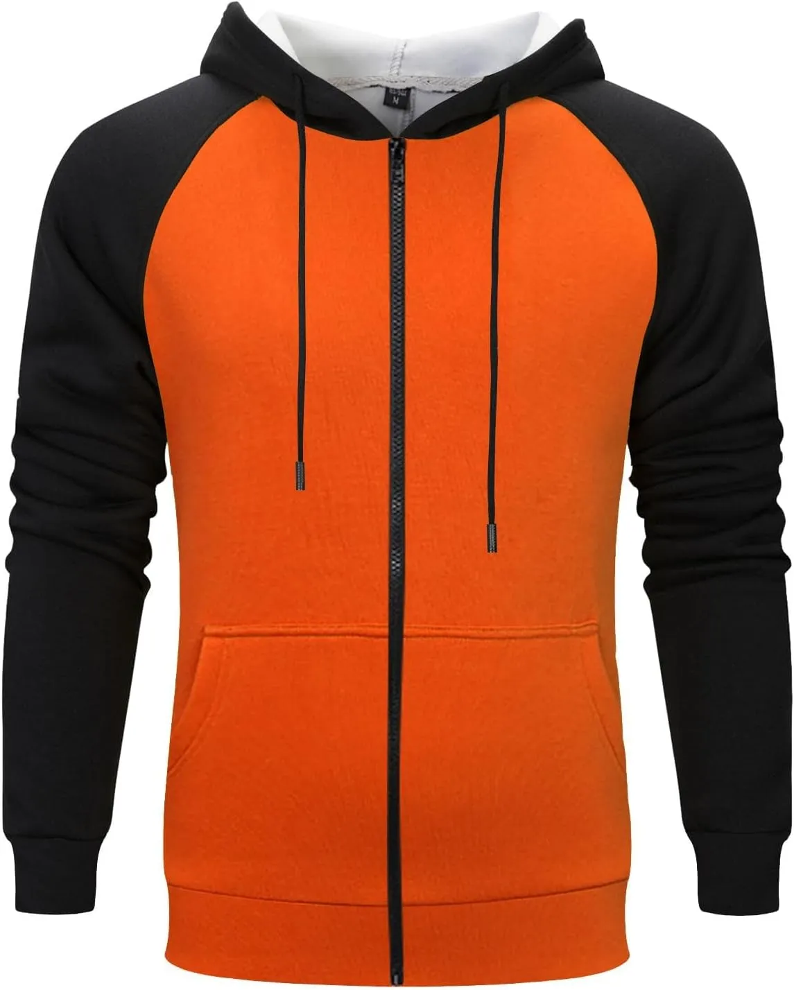 Men's Novelty Color Block Pullover Hoodie Casual Hooded Sweatshirts Full Zip Jacket with Kangaroo Pocket for Men