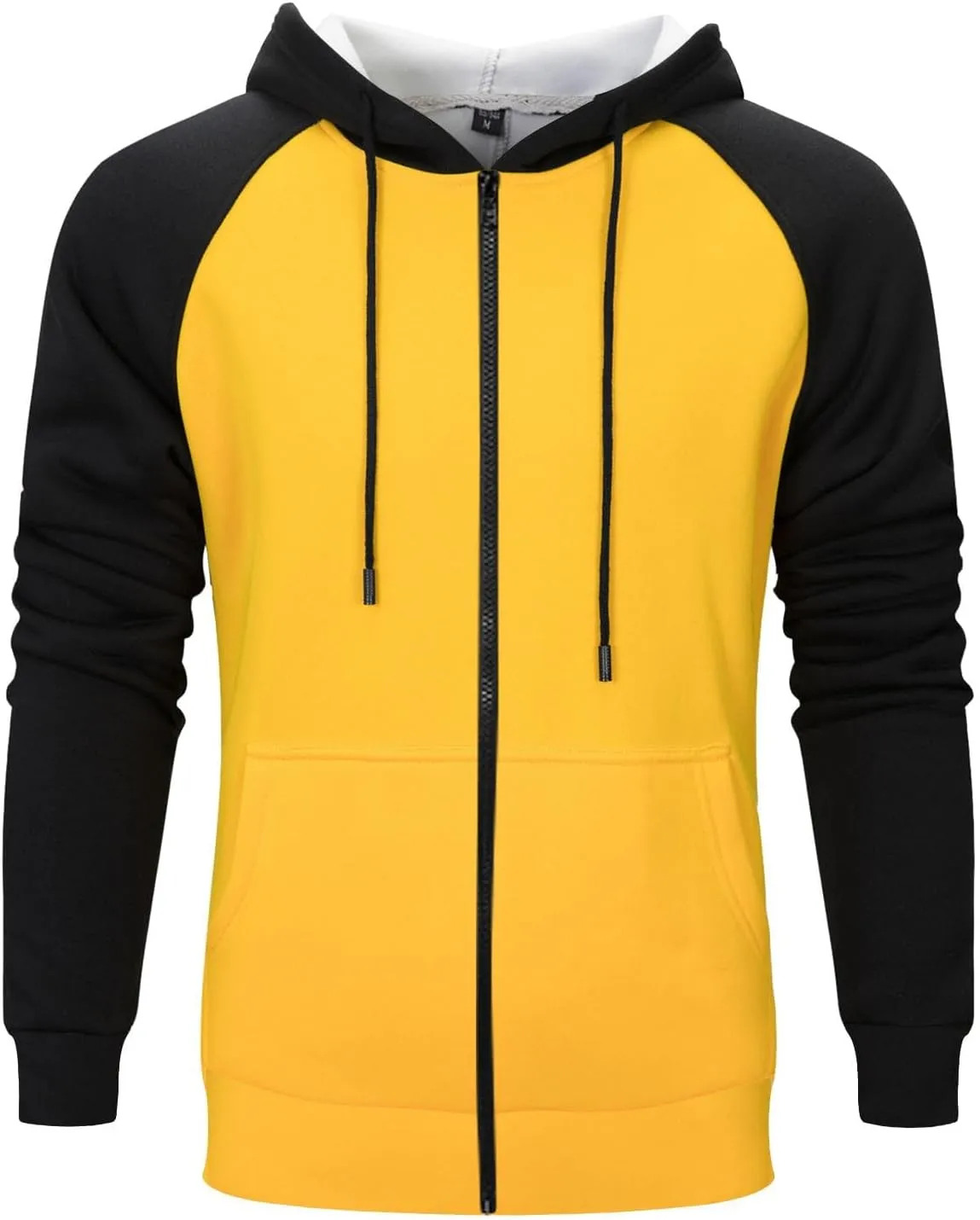 Men's Novelty Color Block Pullover Hoodie Casual Hooded Sweatshirts Full Zip Jacket with Kangaroo Pocket for Men