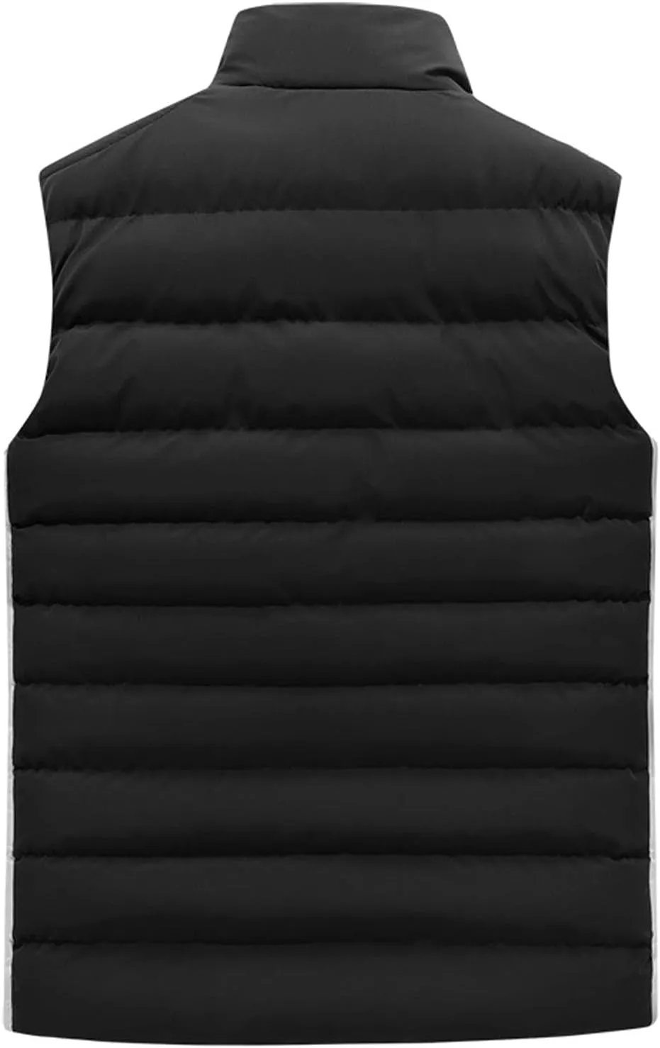 Men's Packable Stand Collar Puffer Vest Men's Running Vest Outerwear, Lightweight Windproof Sleeveless Jacket for Golf