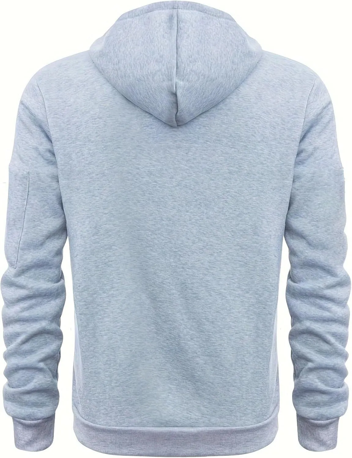 Men's Pullover Sweatshirts Hoodie Waterproof Zipper Sports Casual Sweater with Pocket Autumn Winter