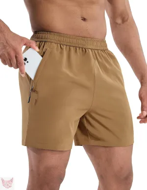 Men's Running Shorts 5 Inch Quick Dry Breathable with Pocket, Athletic Workout Dry Fit Gym Training Shorts with Pockets