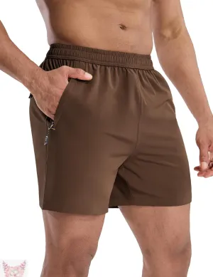 Men's Running Shorts 5 Inch Quick Dry Breathable with Pocket, Athletic Workout Dry Fit Gym Training Shorts with Pockets