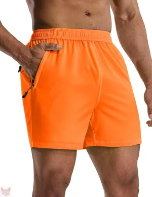 Men's Running Shorts 5 Inch Quick Dry Breathable with Pocket, Athletic Workout Dry Fit Gym Training Shorts with Pockets