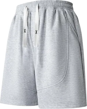 Men's Running Workouts Shorts Quick Dry with Pockets Plus Size Athletic Gym Lightweight Elastic Basketball Trunks