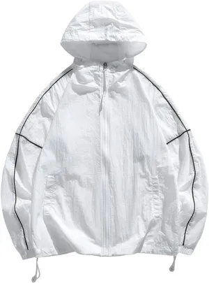 Mens Summer and Autumn Sunscreen Windproof and Rainproof Outdoor Sports Casual Breathable Jackets for Men Long Men's Sweater