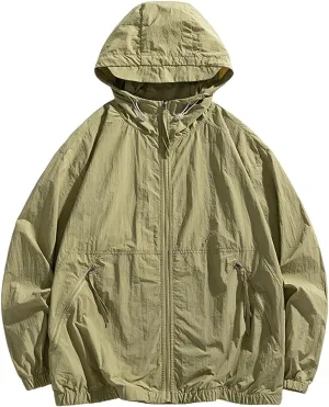 Mens Summer and Autumn Sunscreen Windproof and Rainproof Outdoor Sports Casual Breathable Jackets Jacket Men Men's Jackets