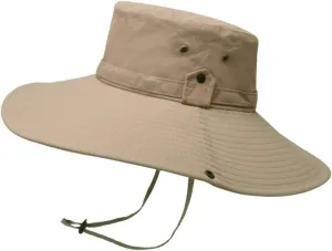 Mens Wide Brim Bucket Hats Foldable Cotton Fisherman Cap with String Solid Colors Summer Travel Sun Hats