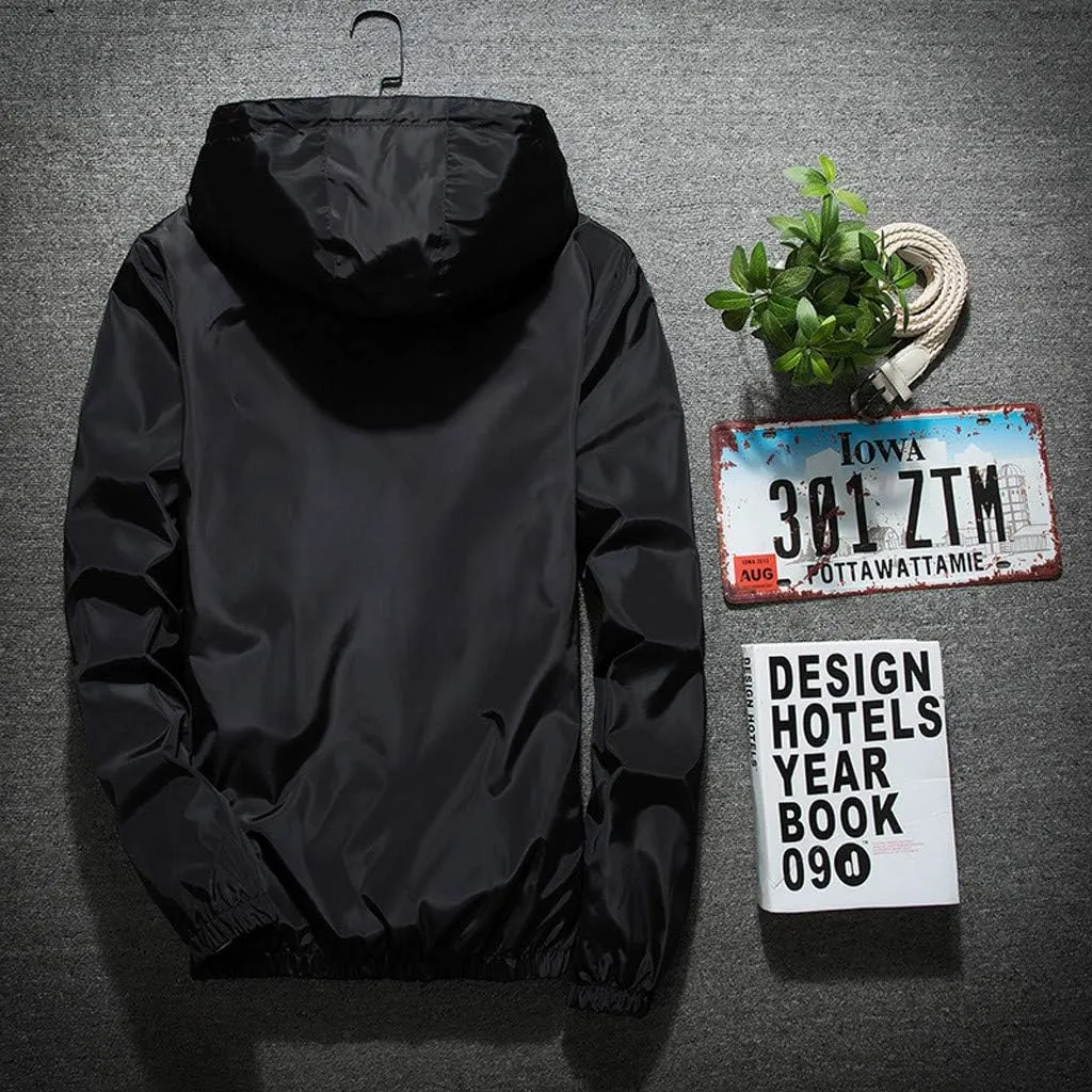 Men's Wind Breaker Jackets Rain Jacket Windbreaker Lightweight Shell Raincoat With Hood For Golf, M-7XL