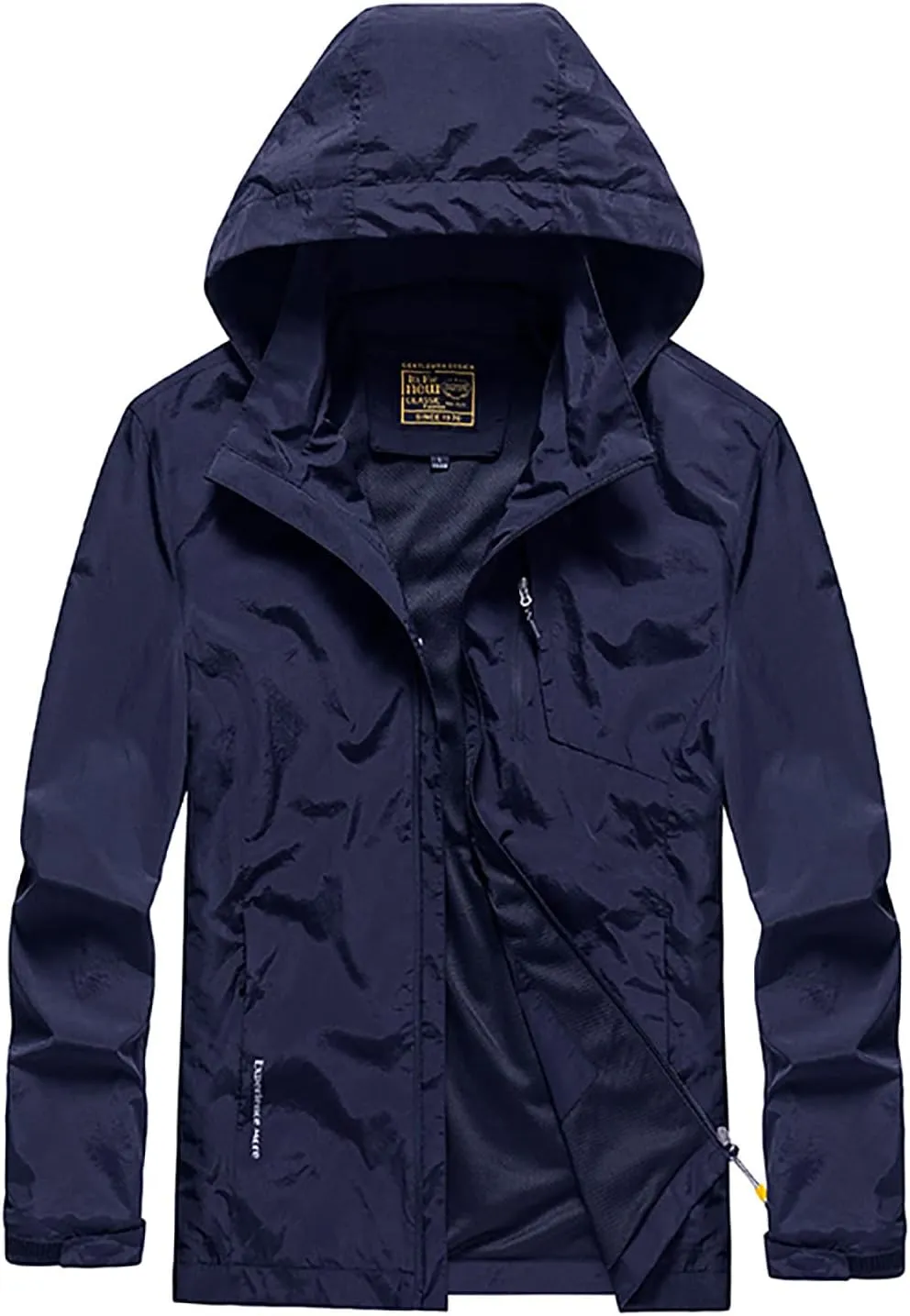 Mens Windproof Jackets Outdoor Lightweight Mountain Sport Jacket for Men Hooded Soft Shell Windbreaker Raincoat