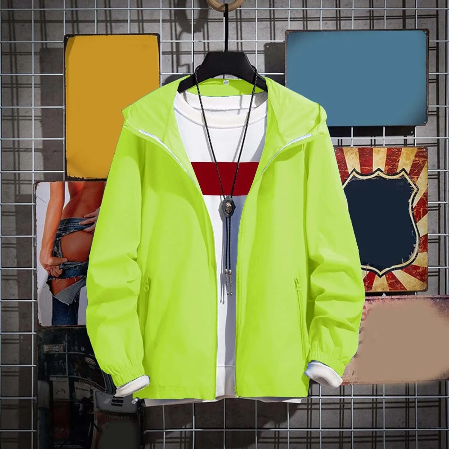 MIDOO Lightweight Jackets for Men Hoodie Casual Full Zip Long Sleeve Hooded Sweatshirt Athletic Sports Hiking Jacket Coats