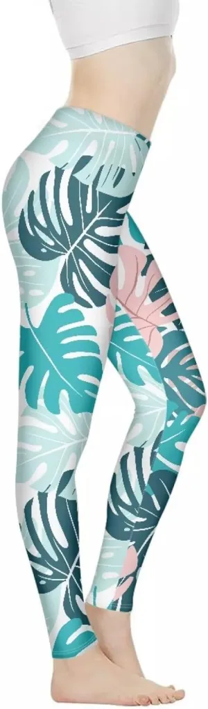 NDISTIN Women's High Waisted Yoga Pants Athletic Sports Running Leggings Full Length Tummy Control Printable