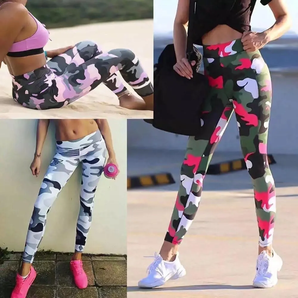 NDISTIN Women's High Waisted Yoga Pants Athletic Sports Running Leggings Full Length Tummy Control Printable