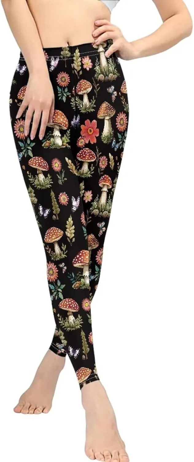 NDISTIN Women's High Waisted Yoga Pants Athletic Sports Running Leggings Full Length Tummy Control Printable