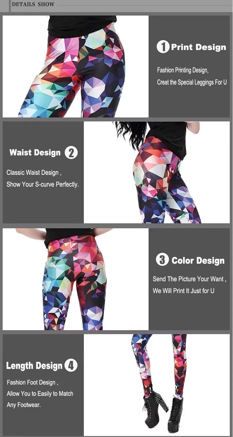 NDISTIN Women's High Waisted Yoga Pants Athletic Sports Running Leggings Full Length Tummy Control Printable