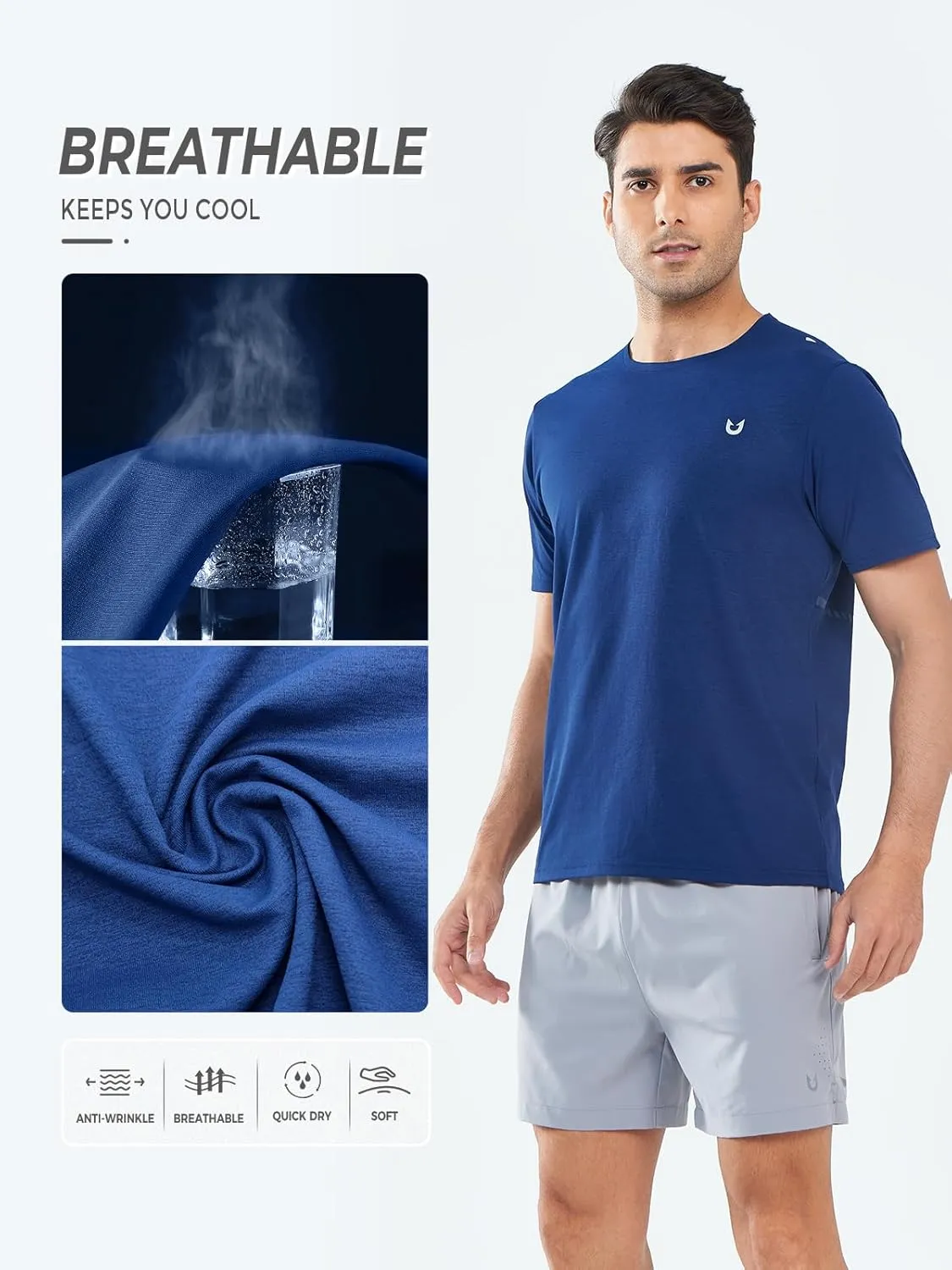 NORTHYARD Men's Workout Gym Shirts Quick Dry T-Shirts Running Athletic Short Sleeve Shirt for Men