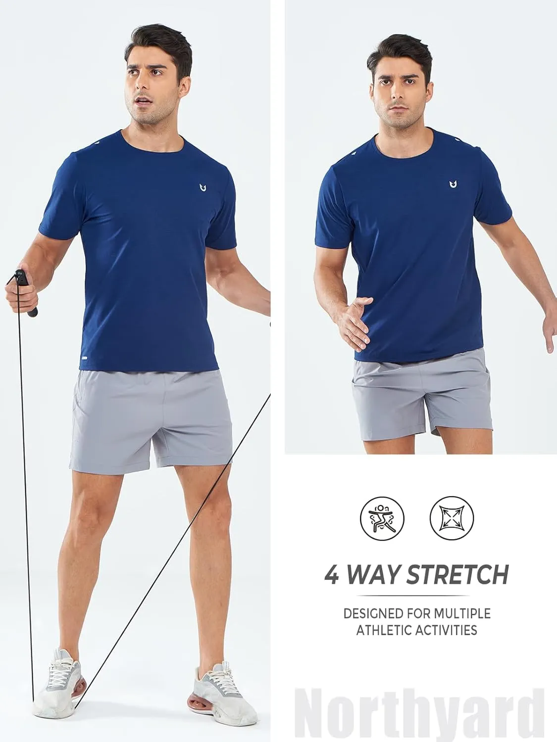 NORTHYARD Men's Workout Gym Shirts Quick Dry T-Shirts Running Athletic Short Sleeve Shirt for Men