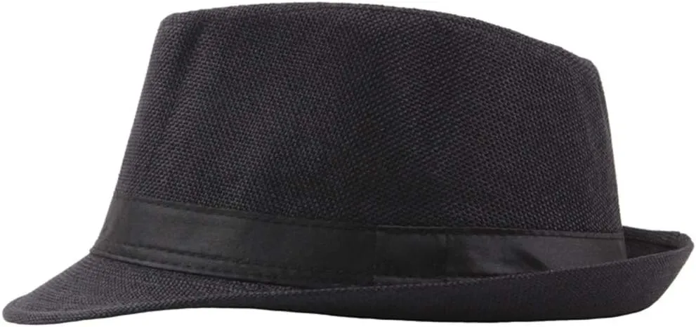 Panama Beach Sun Hat Mens Womens Straw Wide Brim Beach Belt Buckle Fedora Hat Packable Short Brim Roll Up Travel Hat