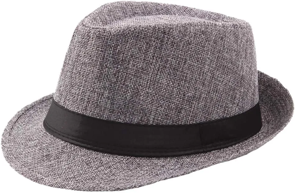 Panama Beach Sun Hat Mens Womens Straw Wide Brim Beach Belt Buckle Fedora Hat Packable Short Brim Roll Up Travel Hat