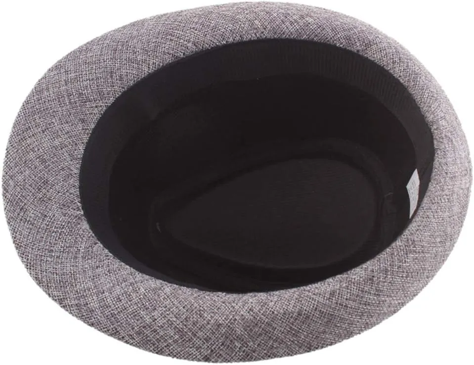 Panama Beach Sun Hat Mens Womens Straw Wide Brim Beach Belt Buckle Fedora Hat Packable Short Brim Roll Up Travel Hat