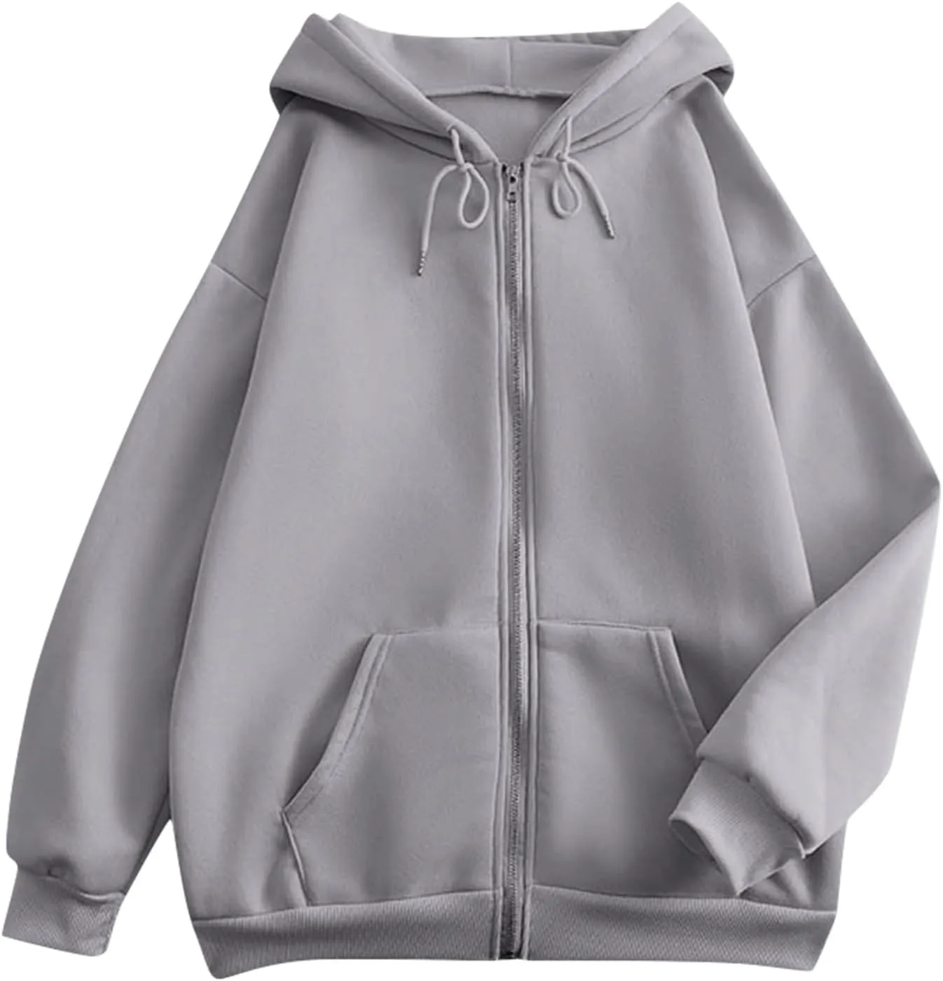 PETYCZEN Hoodies for Women Full Zip Up Hooded Sweatshirts Casual Long Sleeve Lightweight Y2K Jackets Fall Clothes 2024
