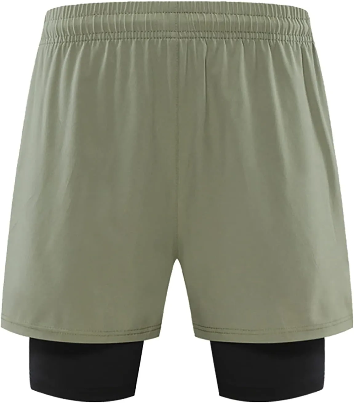 sandbank Men's 2 in 1 Workout Active Shorts Lightweight Quick Dry Running Training Shorts with Pockets