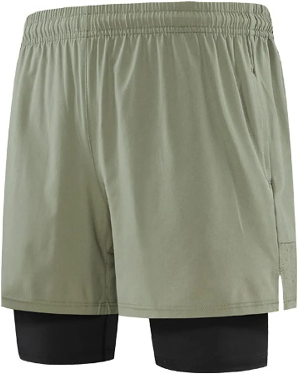 sandbank Men's 2 in 1 Workout Active Shorts Lightweight Quick Dry Running Training Shorts with Pockets