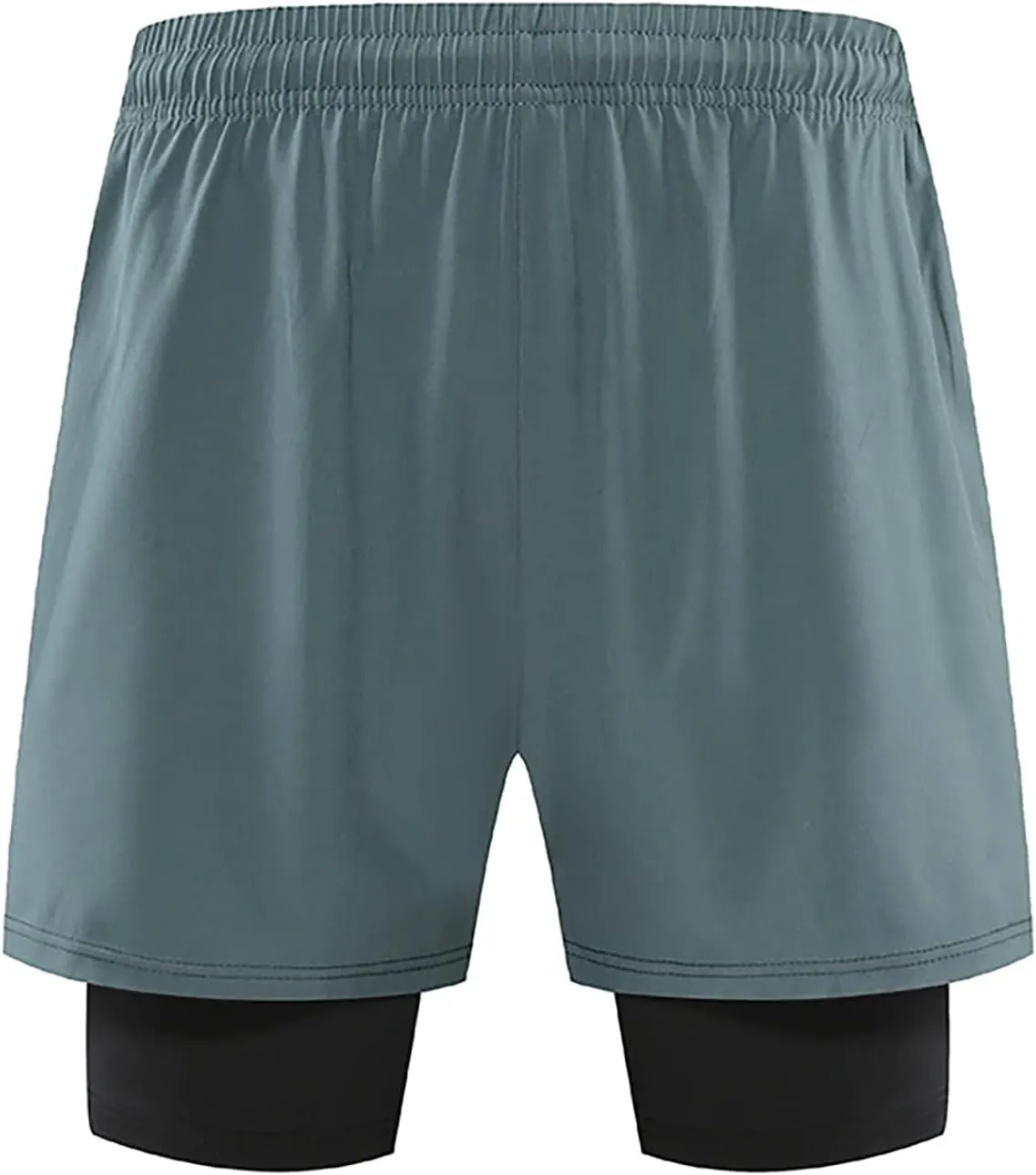 sandbank Men's 2 in 1 Workout Active Shorts Lightweight Quick Dry Running Training Shorts with Pockets