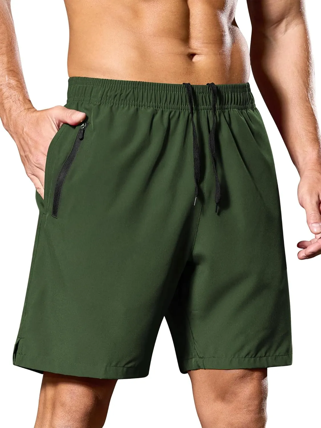 SILKWORLD Men's 2 in 1 Running Shorts 7" Workout Gym Athletic Shorts Quick Dry Lightweight Training Shorts with Pockets