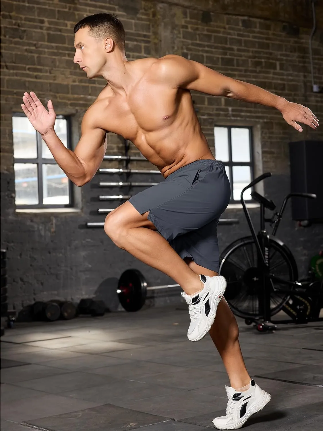 SILKWORLD Men's 2 in 1 Running Shorts 7" Workout Gym Athletic Shorts Quick Dry Lightweight Training Shorts with Pockets