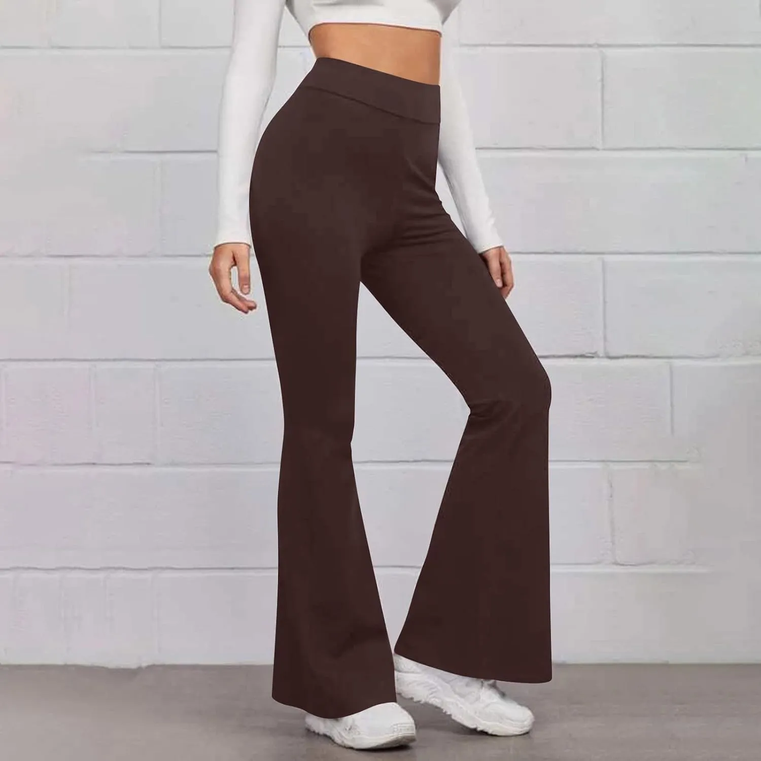 SMIDOW Womens Shapewear High Waisted Flare Leggings Bootcut Yoga Dance Pants Seamless Scrunch Butt Gym Yoga Pants