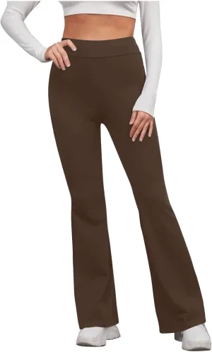 SMIDOW Womens Shapewear High Waisted Flare Leggings Bootcut Yoga Dance Pants Seamless Scrunch Butt Gym Yoga Pants