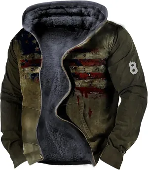 Sport Jackets for Men Men's Casual Camouflage Sports Sweatshirt Long Sleeve Zipper Hooded Jacket Coat Jackets