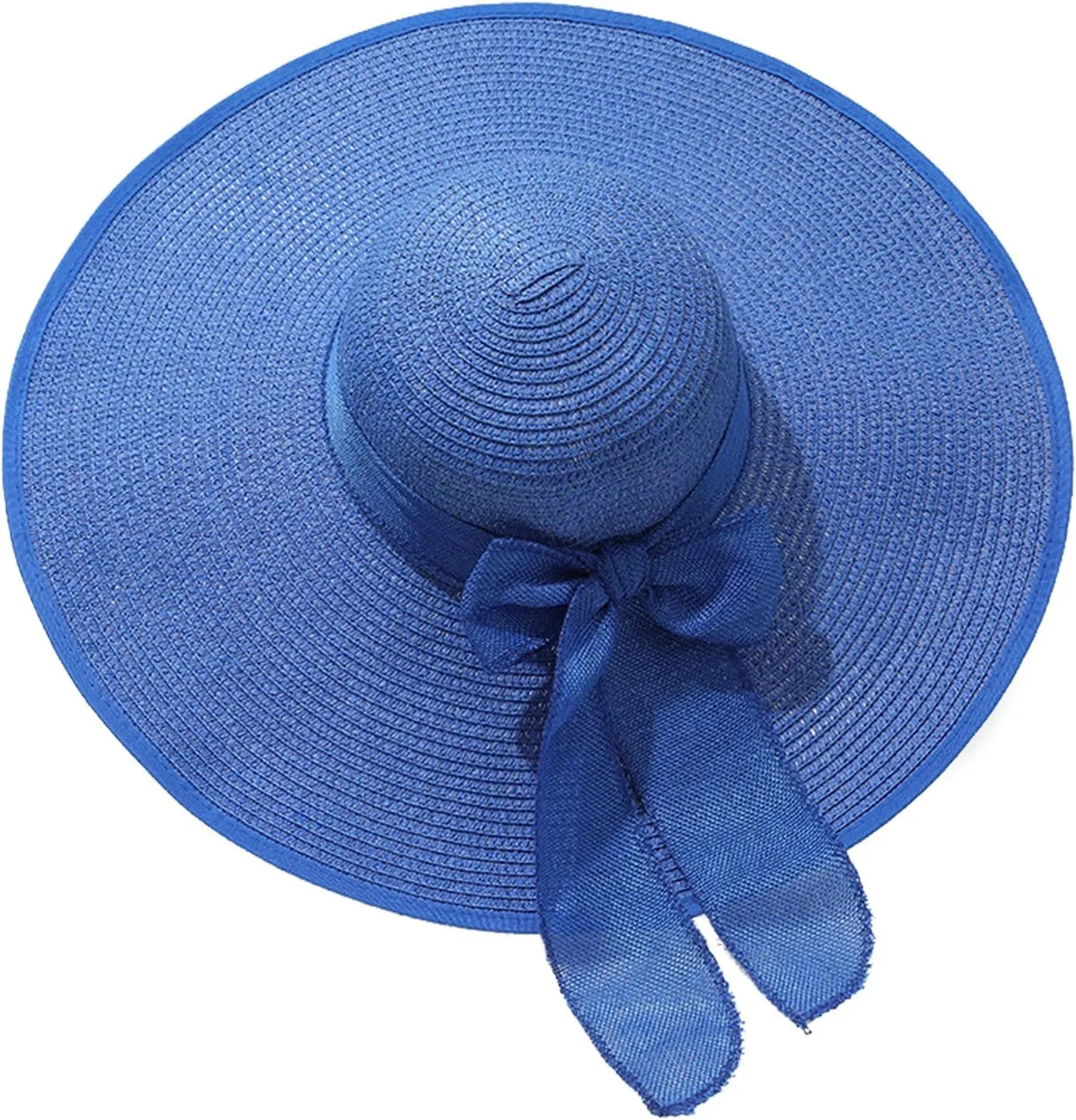 Straw Hat Women Beach Sun Hats Leisure Summer Travel Beach Cap Vacation UPF50 Foldable Wide Brim Hat Floppy Straw