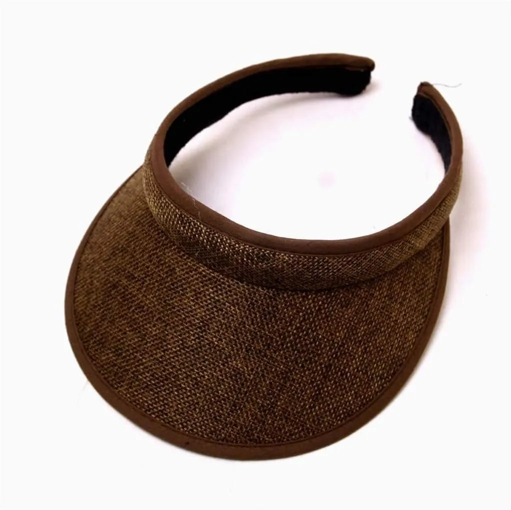 Summer Visor for Women Solid Adjustable Empty Top Baseball Cap Beach Travel Sports Ponytail Sun Hats