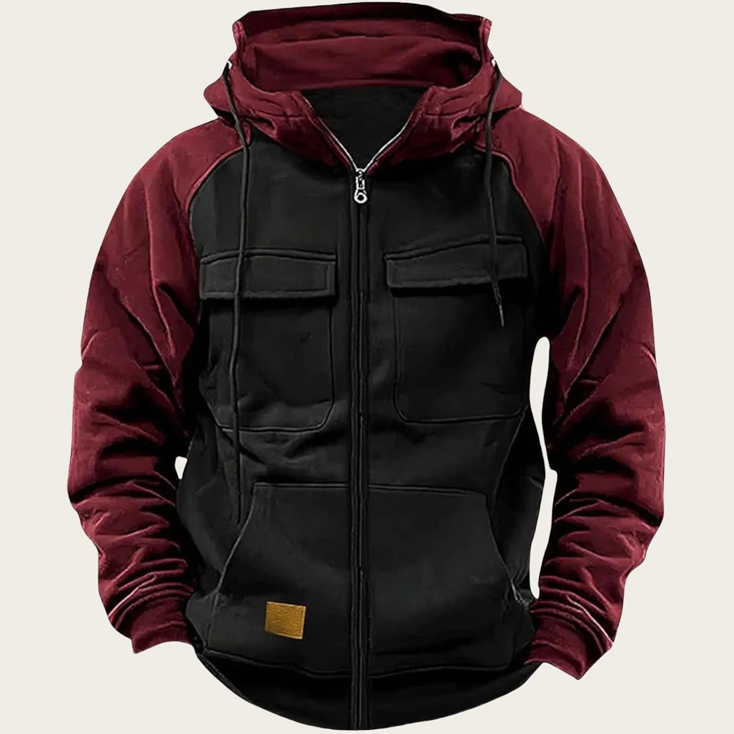 Tactical Hoodies for Men Rotro Lace Up Hooded Pullover Gym Athletic Loose Hooded Sweatshirts Jackets Cargo Hoodie Men