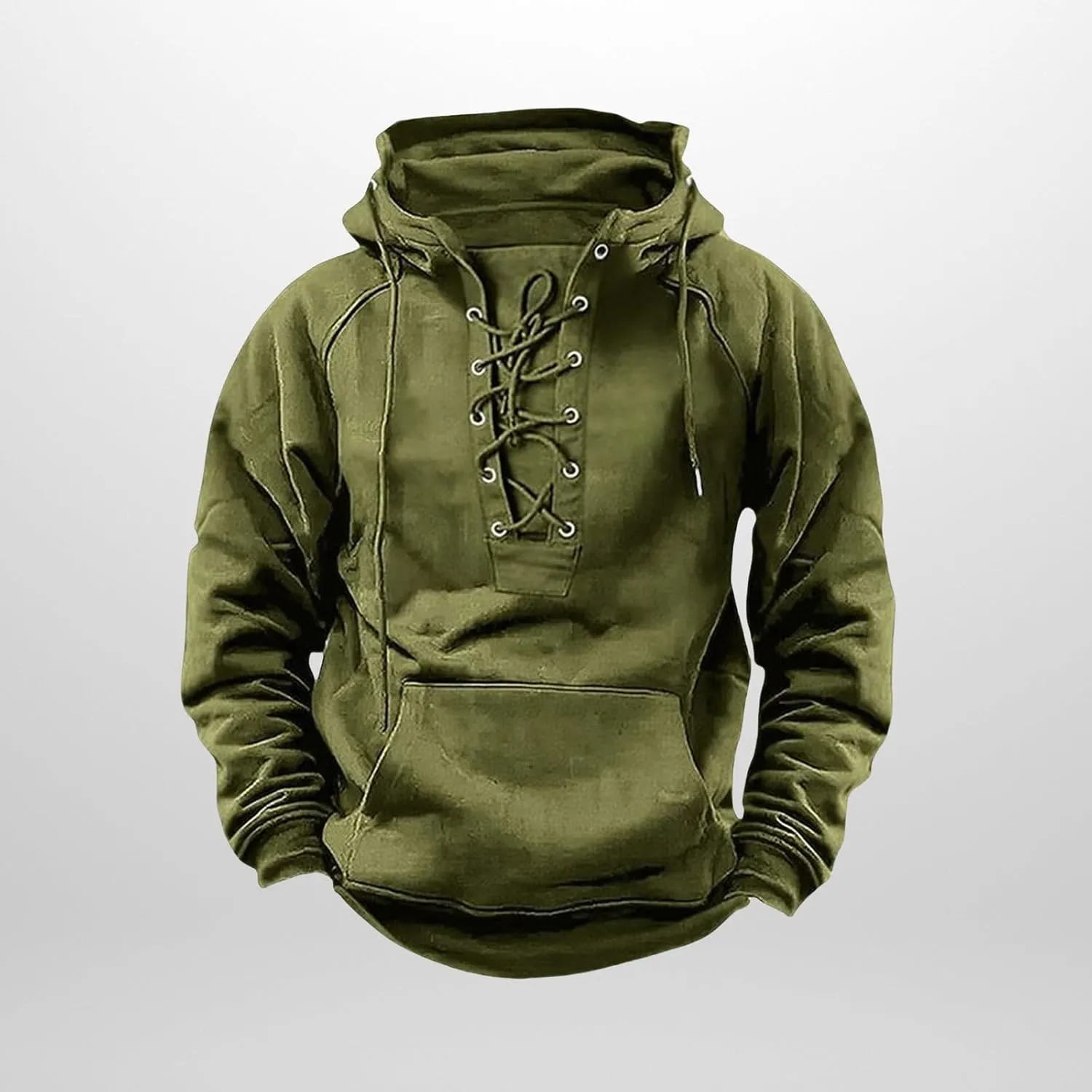 Tactical Hoodies for Men Rotro Lace Up Hooded Pullover Gym Athletic Loose Hooded Sweatshirts Jackets Cargo Hoodie Men