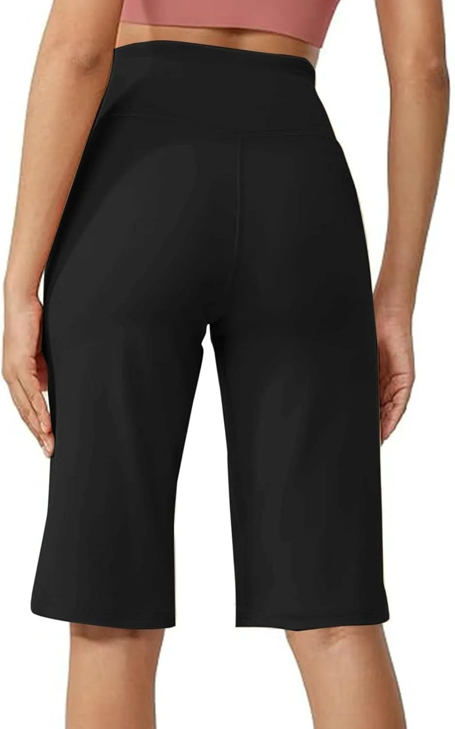Tummy Control Yoga Capris Women Casual Stretch High Waisted Yoga Leggings Comfy Wide Leg Pants Yoga Capri for Women