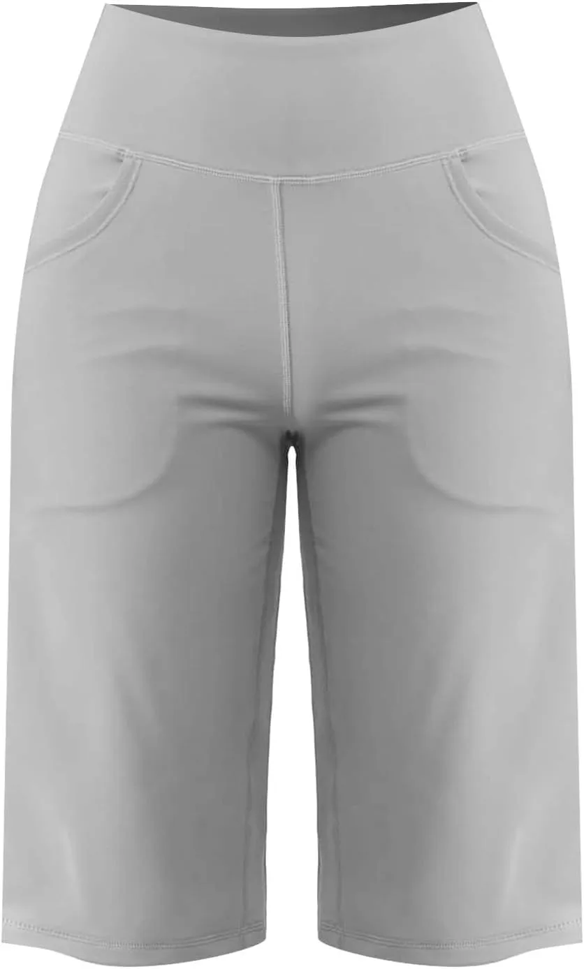 Tummy Control Yoga Capris Women Casual Stretch High Waisted Yoga Leggings Comfy Wide Leg Pants Yoga Capri for Women