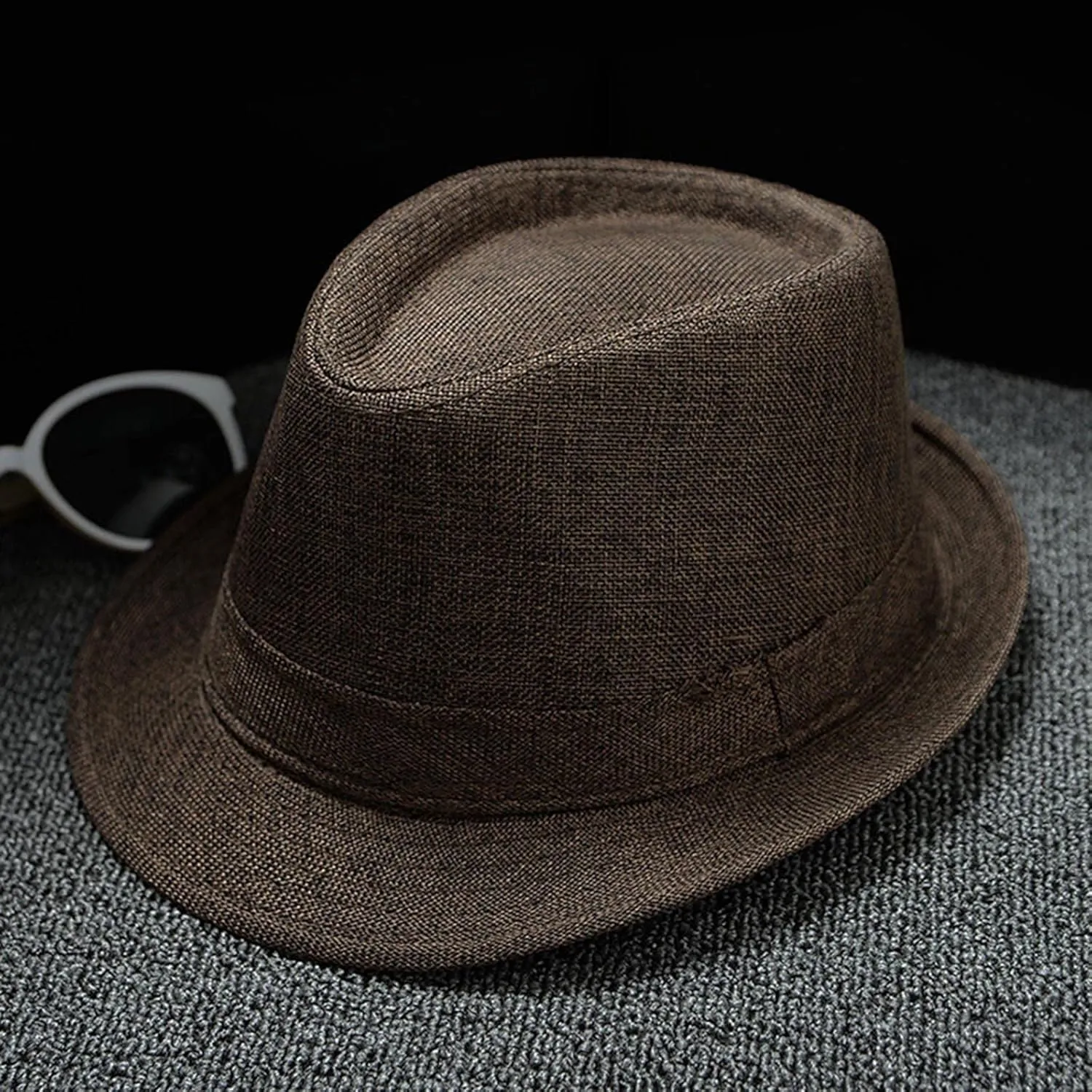 Unisex Short Brim Fedora Hats for Men Women Summer Classic Straw Fedora Sun Cap Fashion Panama Hats 2025