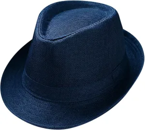 Unisex Short Brim Fedora Hats for Men Women Summer Classic Straw Fedora Sun Cap Fashion Panama Hats 2025