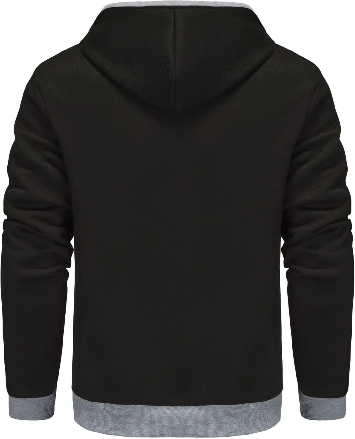 Wankang Mens Athletic Pullover Hoodies Color Block Long Sleeve Hooded Sweatshirts Casual Drawstring Tops with Kanga Pocket