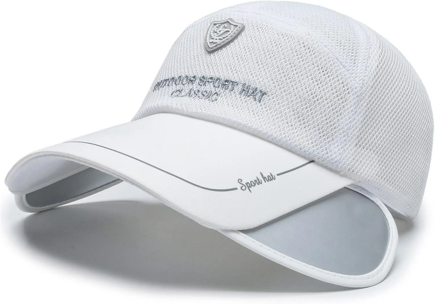 Women Men Retractable Brim Sun Hats Mesh Breathable Baseball Caps Sunscreen Sunshade Visors Cap