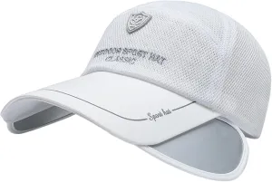 Women Men Retractable Brim Sun Hats Mesh Breathable Baseball Caps Sunscreen Sunshade Visors Cap