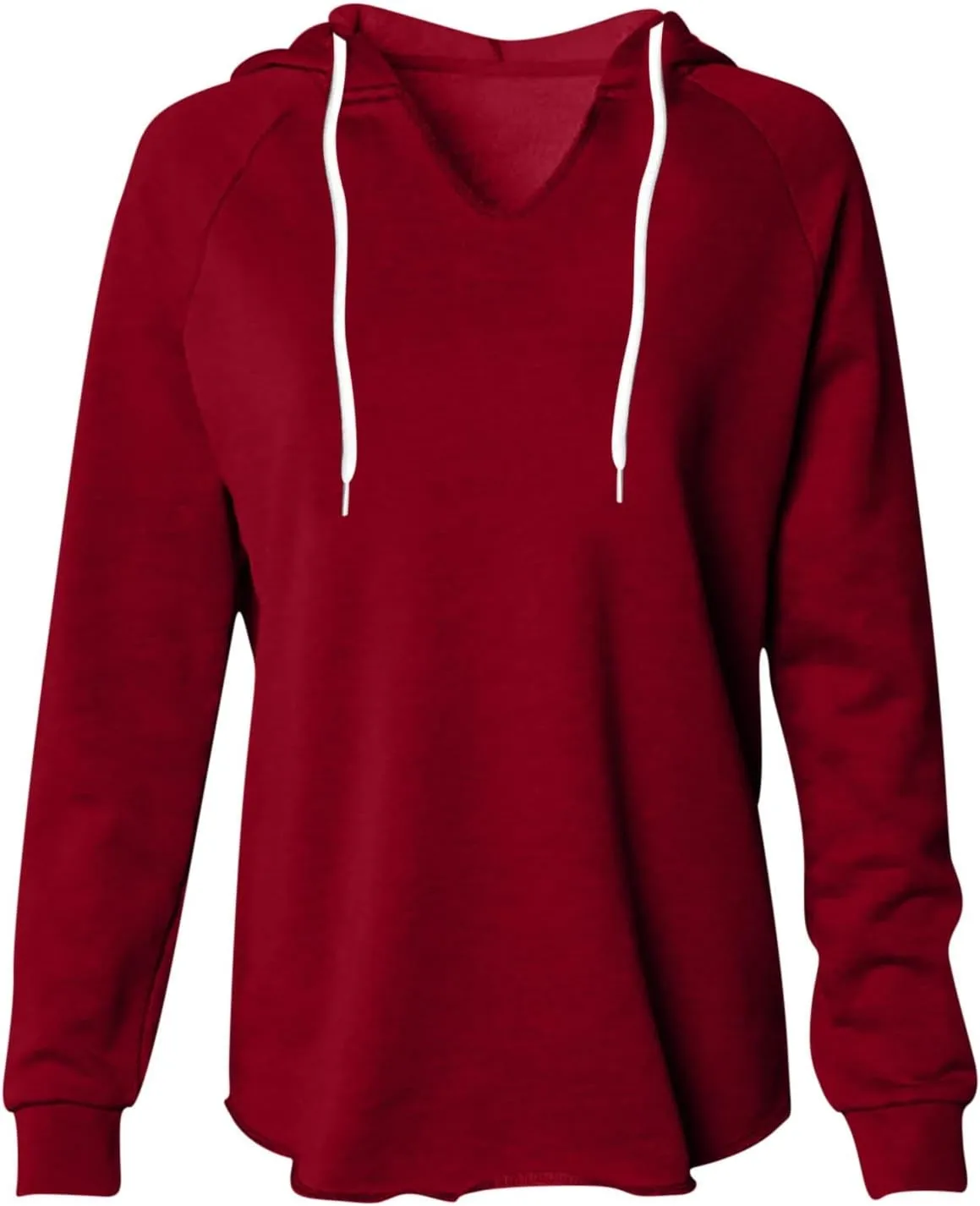 Women's Casual Hoodies V Neck Drawstring Hooded Sweatshirts Fashion Solid Color Lightweight Fall Pullover Shirt Tops