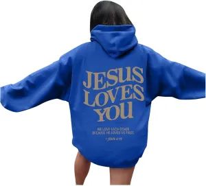 Womens Casual Long Sleeve Graphic Tee Shirts Hooded Sweatshirts Pullover Tops For Women