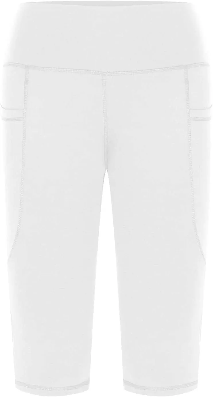 Women's Compression Legging Women Waist Pants High Control Training Running Yoga Abdomen Cropped Pants Pockets Yoga