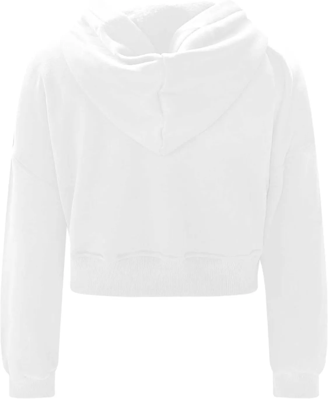 Womens Cropped Hoodie Full Zipper Hooded Sweatshirts Fleece Long Sleeve Pullover Tops Trendy Fall Clothes 2024