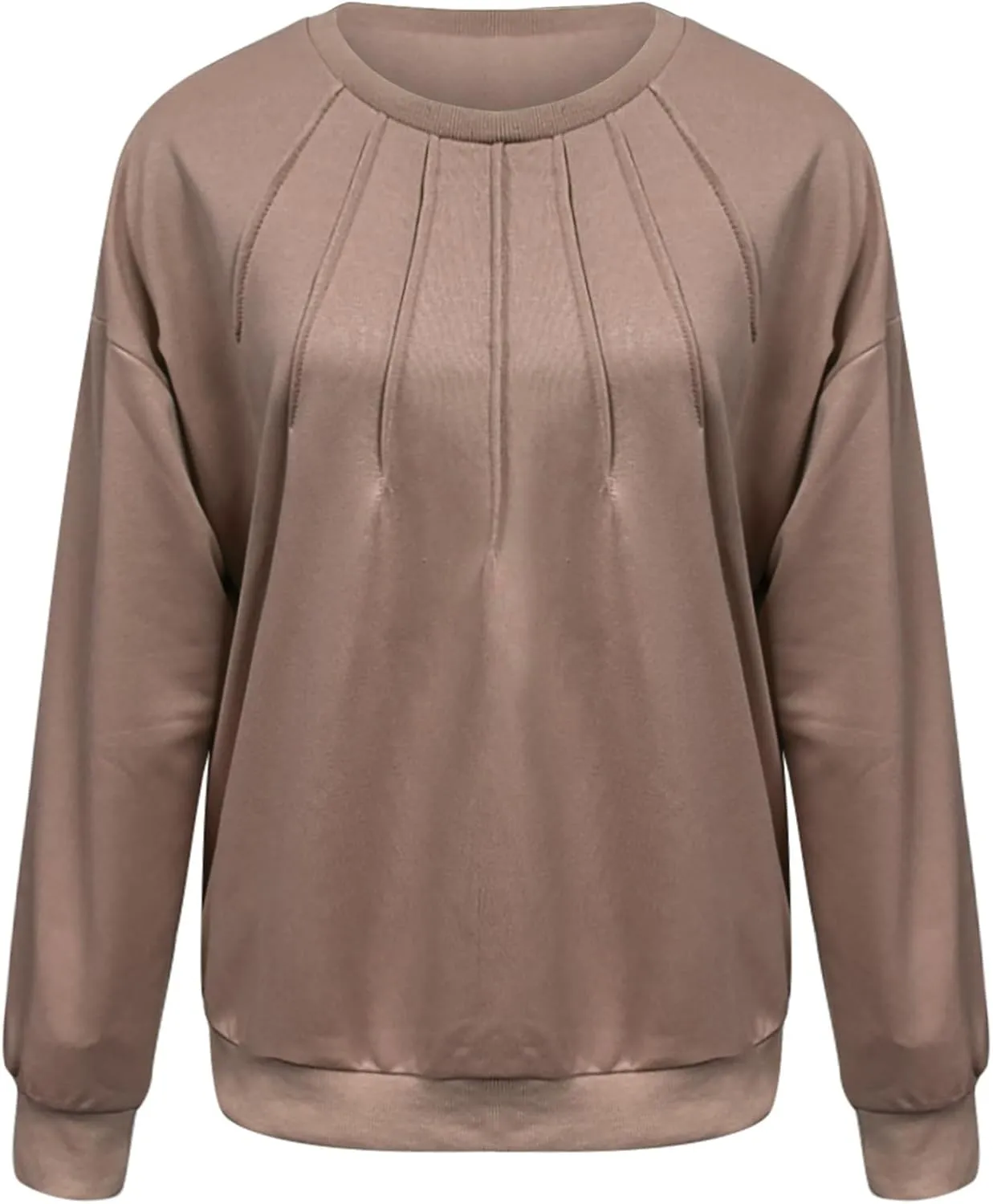 Women's Fashion Hoodies Loose Casual Solid Color Long Sleeve Oversized Pullover Sweatshirts Fall Dressy Business Tops